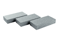 Гранитная брусчатка RKS SLATE Сильвер Пёрл (Silver Pearl), пиленая 200х100 мм на дорожке | Купить гранитную брусчатку в Новосибирске | Мощение, ландшафтный дизайн