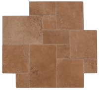 Натуральная плитка из травертина Noce French Pattern для внутренней и внешней отделки — RKS SLATE 