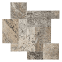 Натуральная плитка из травертина Silver French Pattern для внутренней и внешней отделки — RKS SLATE 
