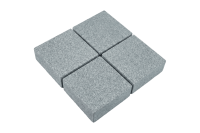 Гранитная брусчатка RKS SLATE Сильвер Пёрл (Silver Pearl), пиленая 100х100 мм на дорожке | Купить гранитную брусчатку в Новосибирске | Мощение, ландшафтный дизайн