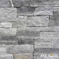 Натуральный камень для фасада RKS SLATE Cloudy Grey Quartz Strips