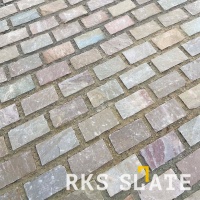 RKS Slate Belgian Multi 200х100 мм. Прочная тротуарная плитка и плитка для пола из натурального песчаника. Лучшая цена на плитку из камня известняк