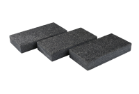 Гранитная брусчатка RKS SLATE Gabbro (Габбро) пиленая 100х200 мм на дорожке | Купить гранитную брусчатку в Новосибирске | Мощение, ландшафтный дизайн